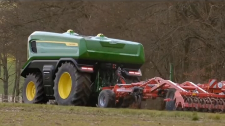 驾驶室可任意拆卸的拖拉机，约翰迪尔全新电动拖拉机